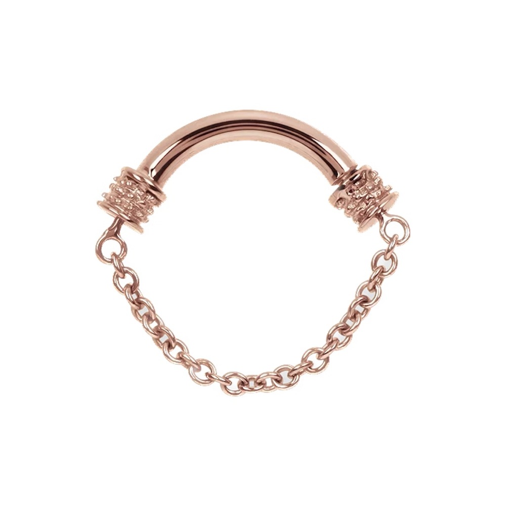 Maria Tash 8mm Single Chain Septum Spinner in Yellow Gold